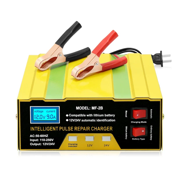 Automatic Smart Pulse Car Battery Charger Repair Starter for Truck 12V/24V 10A