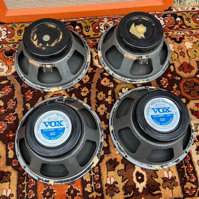 Matched Quad 4x Vintage 1960s Vox JMI Goodmans 1214 15ohm 12" Speakers *RARE*
