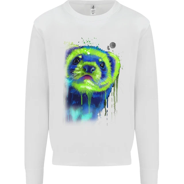 A Ferret Watercolour Kids Sweatshirt Jumper