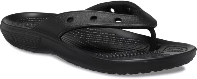 Crocs Unisex Adult Classic Flip Flops Black US Men 9 Women 11 EU 42-43