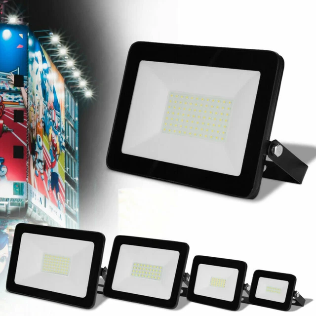 10-100Watt  LED Fluter 230V Floodlight IP65 Außenleuchte Garten Fassadenstrahler