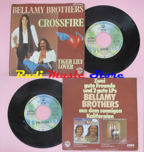 LP 45 7'' BELLAMY BROTHERS Crossfire Tiger lily lover 1977 germany WB (QSB3)