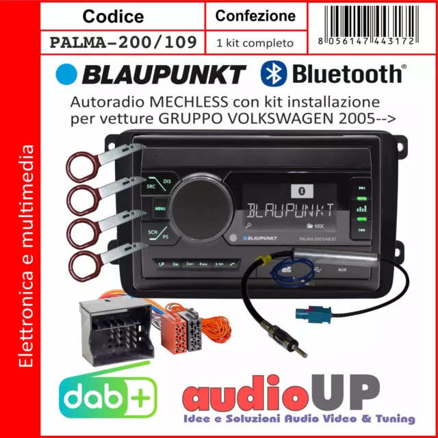 Car Radio Deux din Bluetooth RDS DAB Set Volkswagen Golf 5 Variant 2007 Au 2009