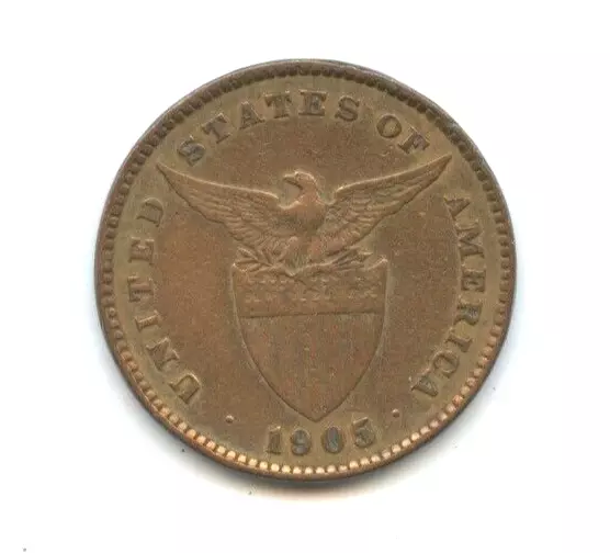 1905 1c US Philippines One Centavo, Very Fine Condition, Free Shipping
