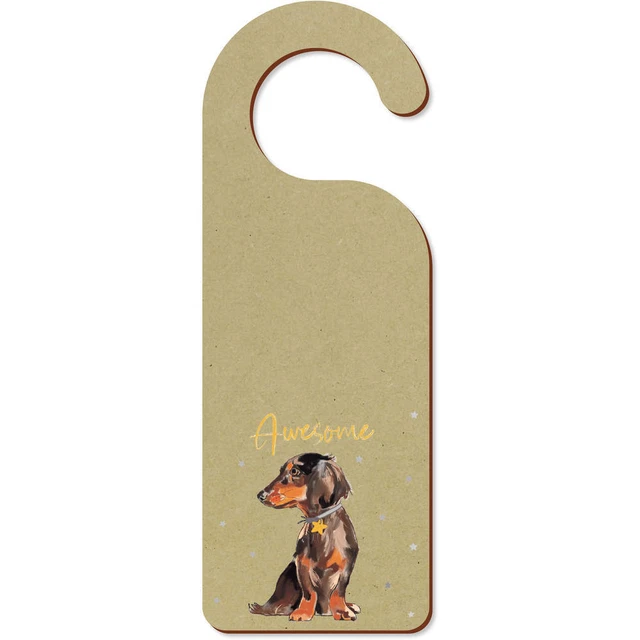 'Impresionante perro salchicha estrella' 200 mm x 72 mm colgante de puerta (DH00034330)