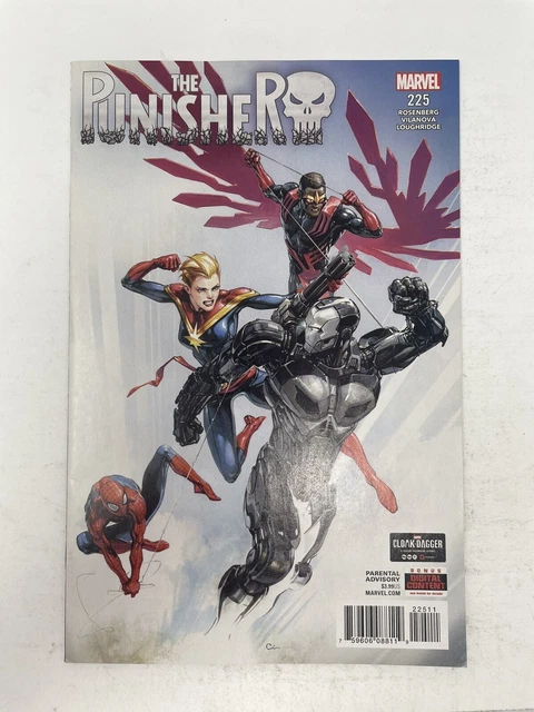 The Punisher #225 Marvel Comics Punisher War Machine Clayton Crain Cover MCU
