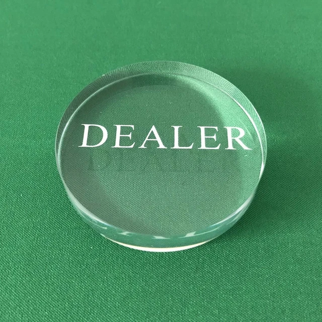 🔥HOT Acrylic Transparent Professional Dealer Poker Buttons Ships from TEXAS