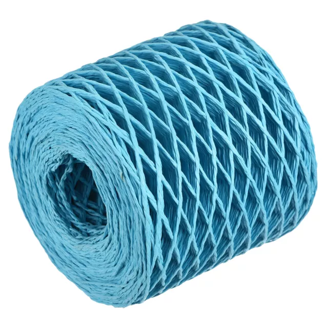 Raffia Papier Handwerk Seil Band Verpackung 200m 11mm Breit Handgemacht Blau