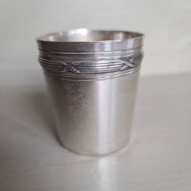 PETITE TIMBALE EN Argent Massif Minerve Gravée Bébé EUR 35,00 PicClick FR