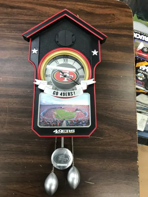 The Bradford Exchange NFL San francisco 49ers Cuckoo Clock Works Good