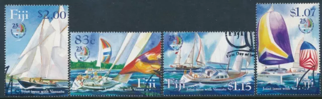 2004 Fiji Land Musket Cove - Port Vila Yacht Race Set Of 4 Fine Used