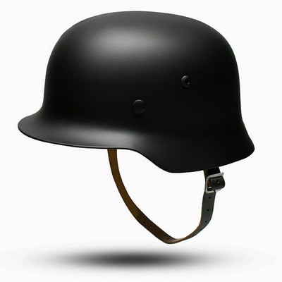 Stahlhelm WW II Leder Innenteil BW Wehrmacht Stahl Helm Army schwarz oliv chrom 