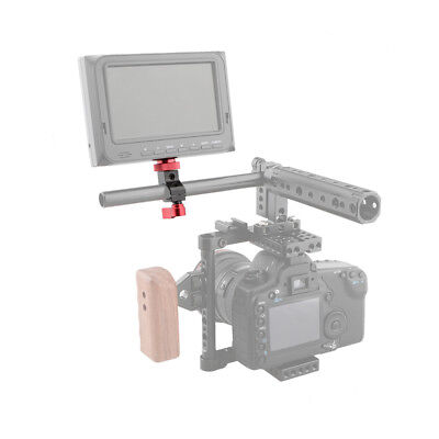 Abrazadera de varilla de un solo orificio de aleación de aluminio CAMVATE para monitor de cámara réflex digital