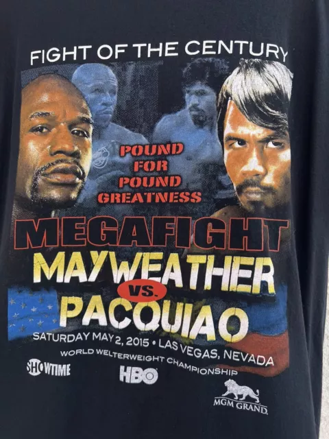 Floyd Mayweather vs Manny Pacquiao Fight Promo T Shirt Men's sz XL Pacman Money Floyd Mayweather vs Manny Pacquiao Fight Promo T Shirt Men's sz XL Pacman Money