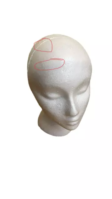 Minor Damaged/Marks Polystyrene Foam Head Dummy Mannequin Female for Hat, wig