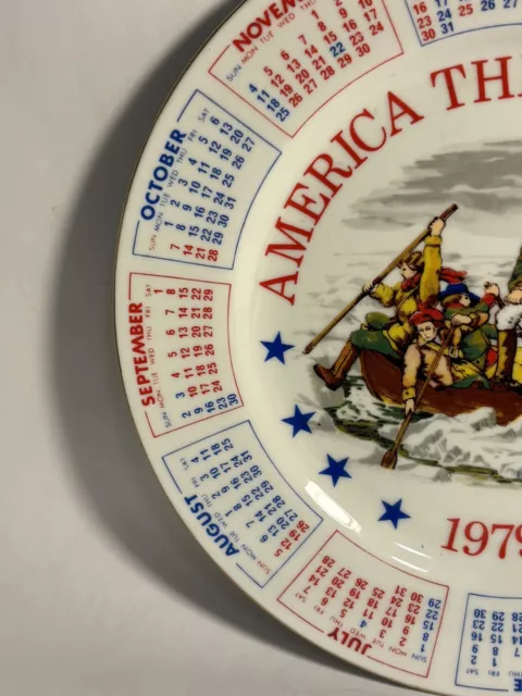 Vintage 1979 Spencer Gifts Calendar Collection plate America The Beautiful rare 2