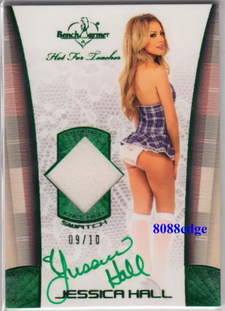 2011 Benchwarmer Knee High Swatch Auto: Jessica Hall #9/10 Autograph Playboy