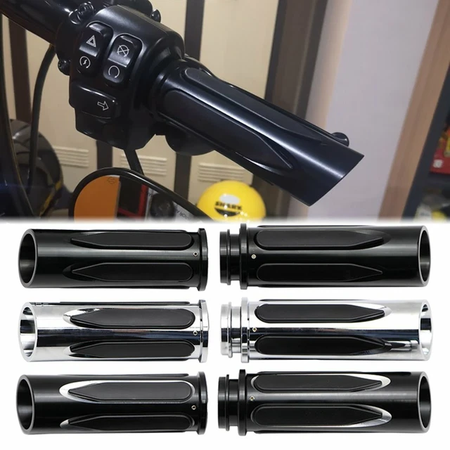 Poignées Arlen Ness Slot Track Chromé Dyna Softail Sportster Touring