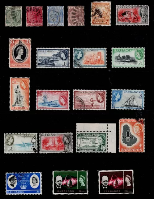 Stamps British Empire   Barbados Queen Victoria to Queen Elizabeth