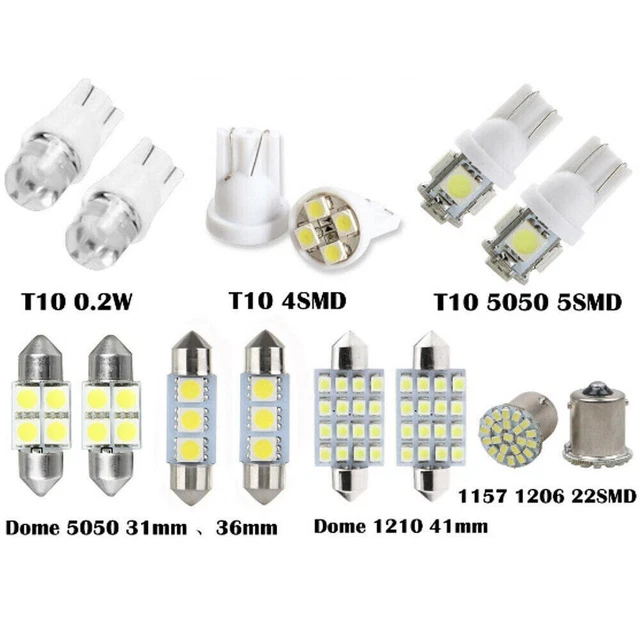 Kit Luci LED Auto Flisdtry - 14 Pezzi Per Interno, Cupola E Targa - Foto 9