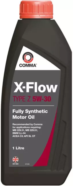 Comma X-Flow Type Z 5w-30 5w30 Fully Synthetic Car Engine Oil - 1 Litre 1L