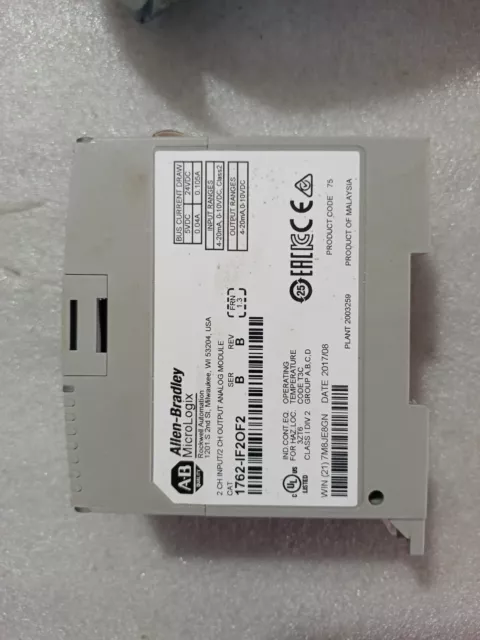 Allen Bradley 1762-IF2OF2 1762-IF20F2 B MicroLogix1200 Analog I/O Combo Module