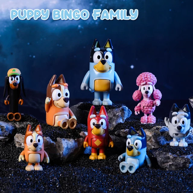 12PCS BLUEY DOG Action Figure Kids Toy Bingo Bluey & Friends Collection ...