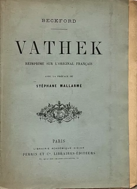 Vathek Beckford – Mallarme 1/15 Hollande Grand Papier 1893