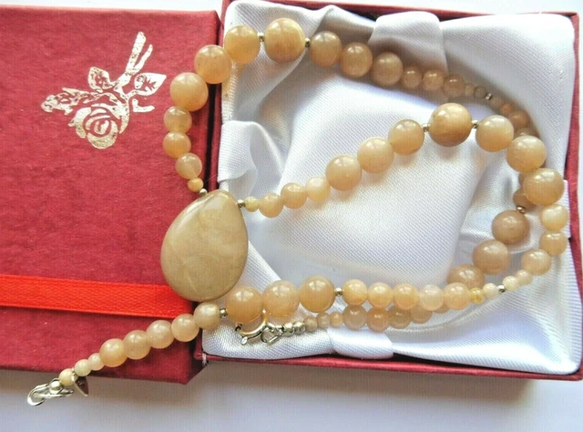 Collier Pendentif En Opale Naturelle De 165 Carats - Monture En Argent Massif 925 - Longueur 44 Cm - Fabriqué En France