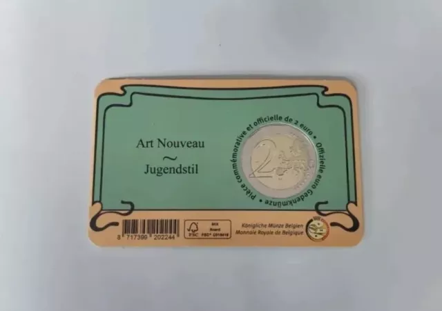 2 Euro Jugendstil Coincard Fehler Belgien Malta Fehlbestückung 2€ 2023 RAR Error