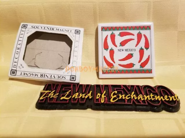 New Mexico Hot Red Chili Pepper Tile Land Enchantment Refrigerator Magnet LOT