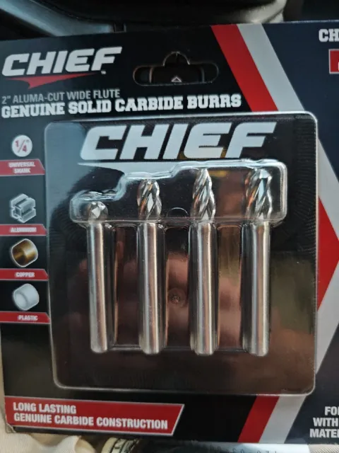 Chief Genuine Solid Carbide Burrs 4pc CH2AC