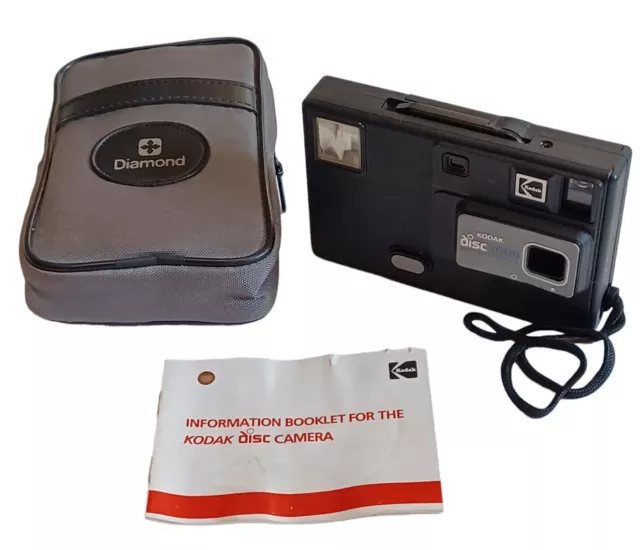 Vintage 1980's Kodak Disc 3000 Film w Case and Manual disc film Camera Untested