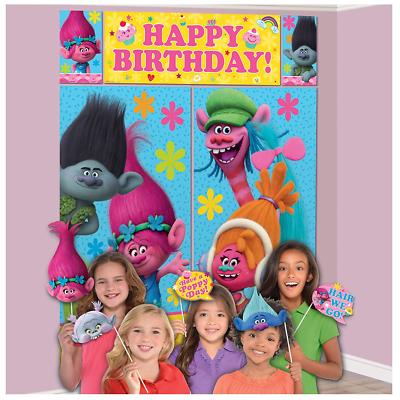 Amscan Troll Principessa Papavero Striscione Parete Decorazione Kit Con 12 Foto Props 
