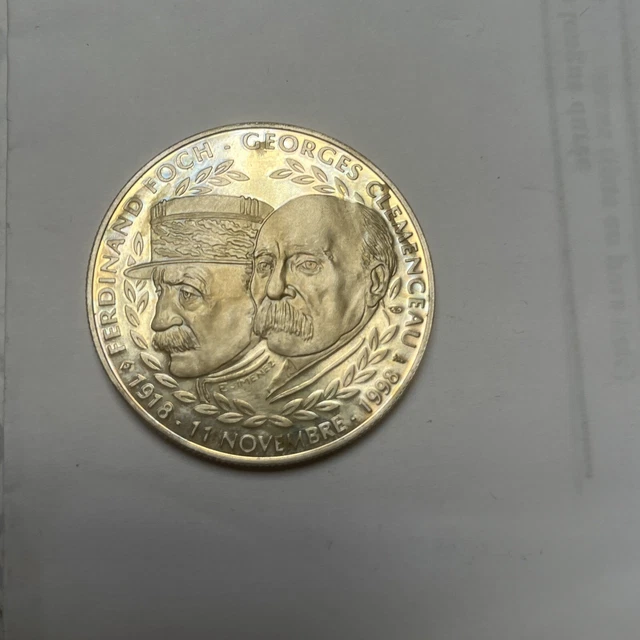 Médaille France 1998 – Foch & Clémenceau – Proof – Cupro-Alu-Nickel 41mm
