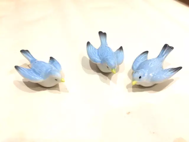 Ceramic blue  Bird small figurines