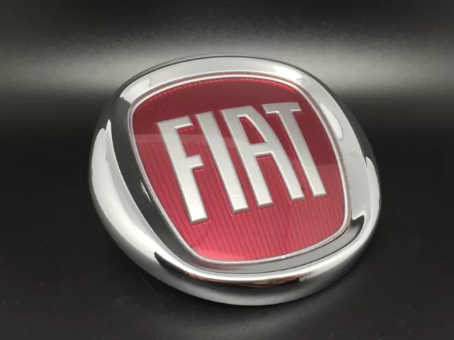 Fiat 95Mm Logo Anteriore Originale Rosso Scudo Emblema Fregio Stemma Badge