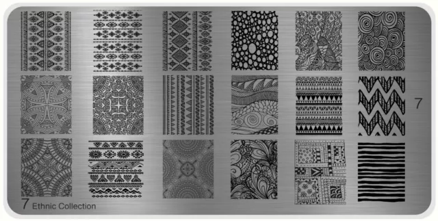 Ethnic Collection 7 Full Designs XL Nail Image Stamping Plate MoYou Nail Fashion
