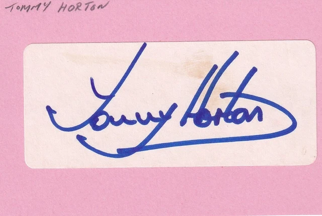 Tommy Horton - European Tour Golfer signed Address Label (Laid onto card)