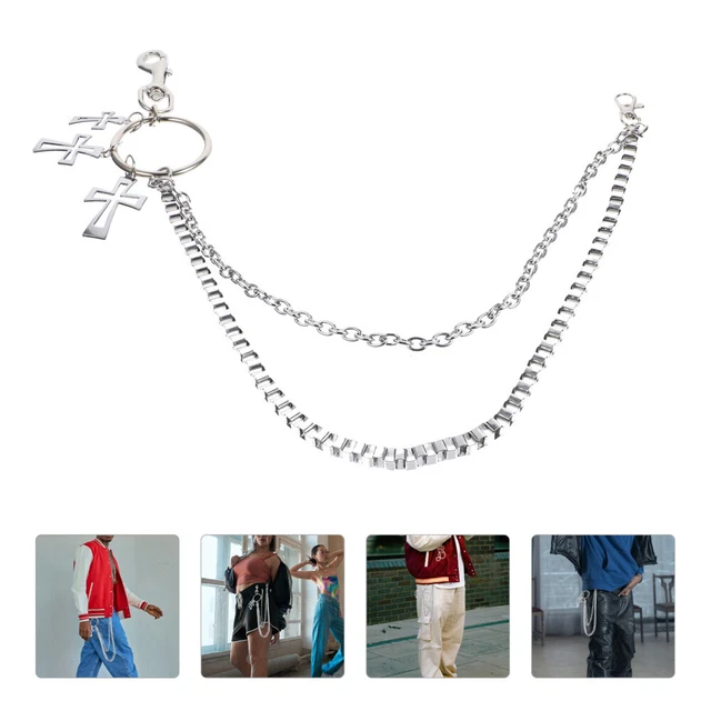 Set 3 Catene Pantaloni Punk - Portachiavi Da Cintura In Stile Hip-Hop Gotico - Foto 8