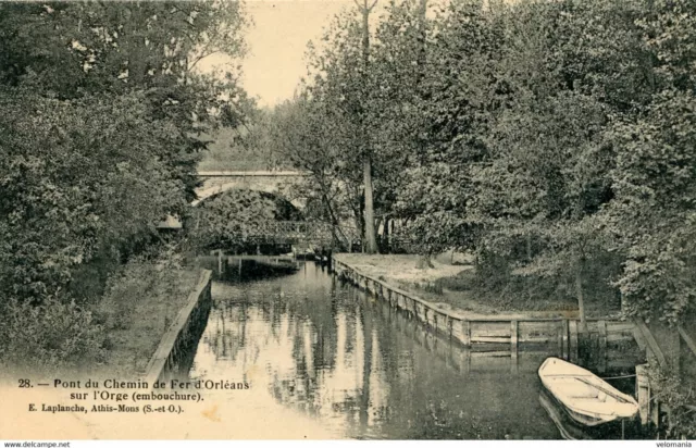13189 cpa 91 Athis Mons - Pont du chemin de fer d'Orléans sur l'Orge