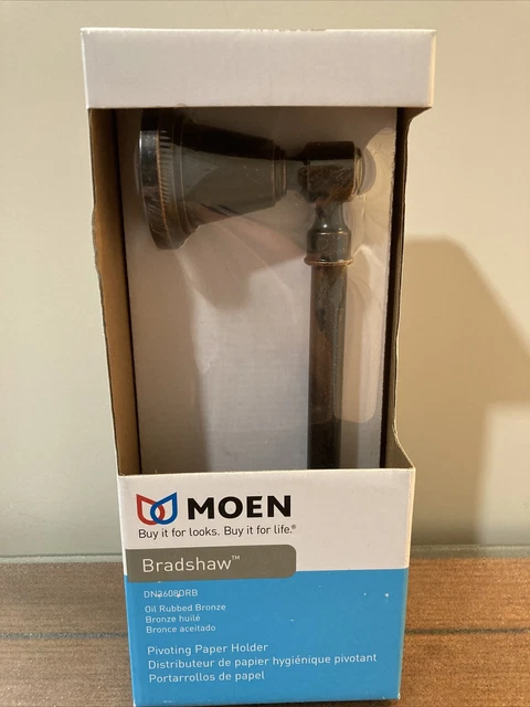 Soporte de papel higiénico giratorio de bronce frotado con aceite MOEN BRADSHAW NUEVO
