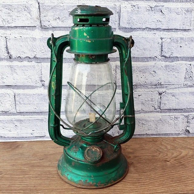 Original Diamond Hurricane Lamp Old Antique Collectible Kerosene Vintage Lantern