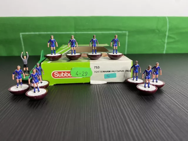 #RARE! Subbuteo Lw Lightweight Ref 753 Tottenham Hotspur 2nd Blue Kit  Team