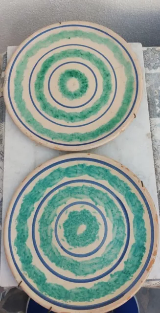 Antico piatto antichi piatti in ceramica di Caltagirone, sicilia primi 900