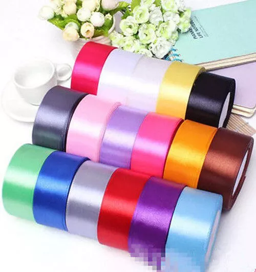 25 Yards craft Bows Satin Ribbon Wedding Party Satin DIY hair Bow 1.57'' (40mm)