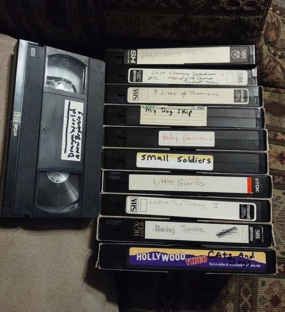 11 PRERECORDED VHS Tapes Sold for Used For Blanks Tapes Drama Children