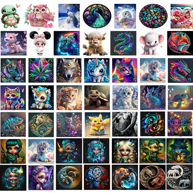 5D DIY Full Drill Diamond Painting Love Animals Cross Stitch Embroidery Mosaic