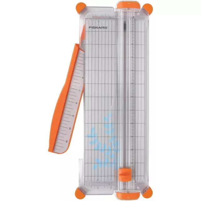 Fiskars Paper Trimmer Portable SureCut Paper Trimmer Titanium 12 Inch - BR5445