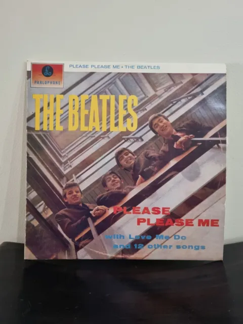 The Beatles Please Please Me Yellow On Black 1964 Parlophone Vinyl Record Mono